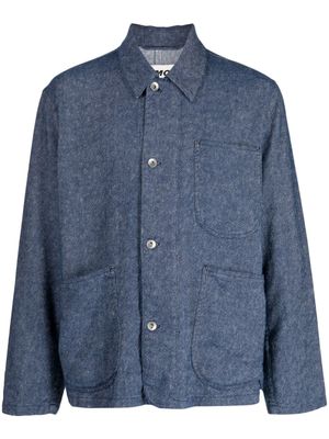 YMC veste en jean à design multi-poches - Bleu