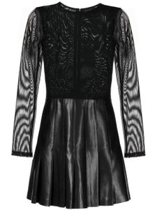 alice + olivia robe courte Chara à manches transparentes - Noir