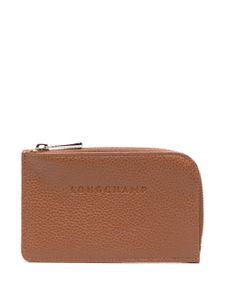 Longchamp porte-cartes Le Foulonné en cuir - Marron