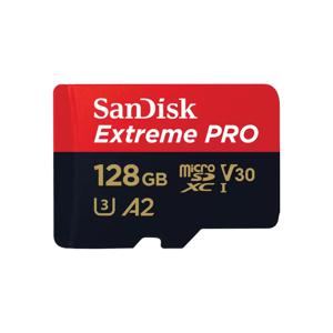 SanDisk MicroSDXC Extreme PRO 128GB 200/90 mb/s - A2 - V30 - SDA - Rescue Pro DL 2Y Micro SD-kaart Zwart