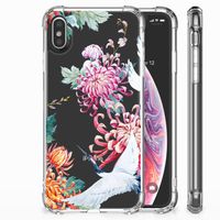 Apple iPhone Xs Max Case Anti-shock Bird Flowers