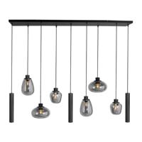 Steinhauer Eettafel hanglampReflexion zwart met rookglas - 3796ZW