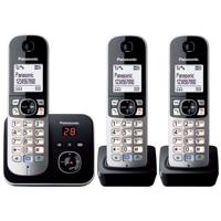 PANASONIC Dect residentiële telefoon - TG6823 - Trio met antwoordapparaat - Zilver en zwart