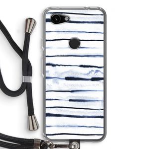 Ink Stripes: Pixel 3a Transparant Hoesje met koord