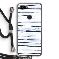 Ink Stripes: Pixel 3a Transparant Hoesje met koord