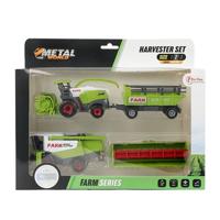 Metal landbouwmachine met aanhanger, 2st. - thumbnail
