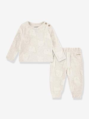 Babyset 2-delig met berenmotieven beige