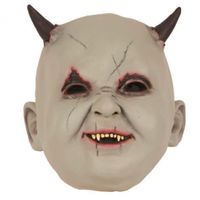 Latex horror masker baby duivel   -