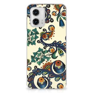 Siliconen Hoesje Motorola Moto G73 Barok Flower