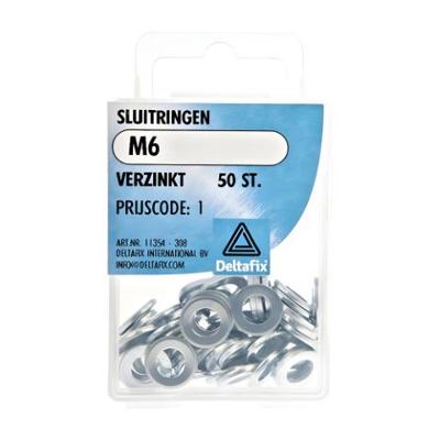 Sluitringen m6 verz 50st - Deltafix