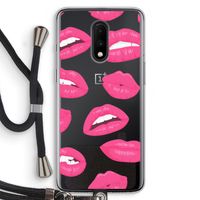 Bite my lip: OnePlus 7 Transparant Hoesje met koord