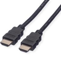 ROLINE HDMI High Speed kabel met Ethernet M-M, zwart, 10 m - thumbnail