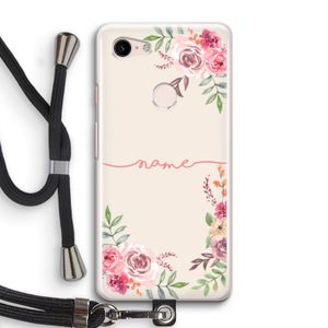 Rozen: Pixel 3 Transparant Hoesje met koord