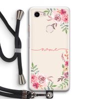 Rozen: Pixel 3 Transparant Hoesje met koord