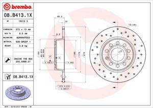 Remmenset, remschijf BREMBO, Remschijftype: Geperforeerd, Inbouwplaats: Achteras: , u.a. für VW, Audi