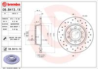 Remmenset, remschijf BREMBO, Remschijftype: Geperforeerd, Inbouwplaats: Achteras: , u.a. für VW, Audi