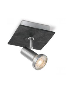 Light depot - LED opbouwspot Stone - 11.5 cm - mat staal - Outlet