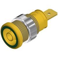 SKS Hirschmann SEB 2620 F6,3 Veiligheids-labconnector, female Bus, inbouw verticaal Stift-Ø: 4 mm Groen, Geel 1 stuk(s)