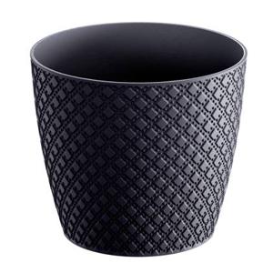 Prosperplast Bloempot|plantenpot - antraciet - 26x23 cm - orient stijl