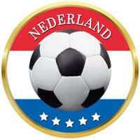 Nederland voetbal print bierviltjes - thumbnail