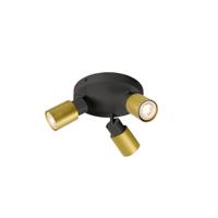 SLV Ronde spotPuri 2.0 Tube zwart-goud 3-lichts - 1008333