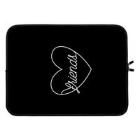 Friends heart black: Laptop sleeve 15 inch