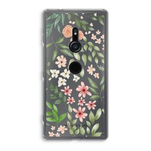 Botanical sweet flower heaven: Sony Xperia XZ2 Transparant Hoesje