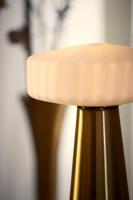 Light & Living TafellampPleat goud met wit Ø 30cm - 1882126