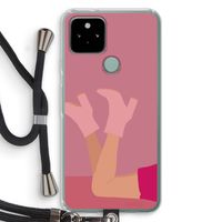 Pink boots: Pixel 5 Transparant Hoesje met koord