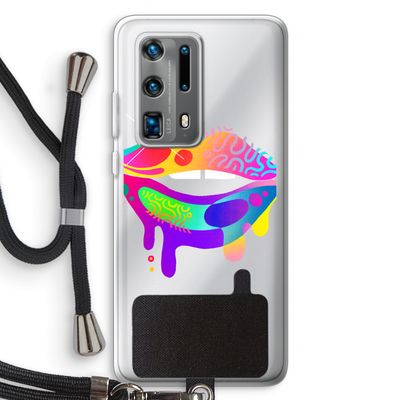 Lip Palette: Huawei P40 Pro Plus Transparant Hoesje met koord