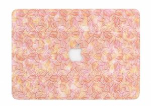 Lunso MacBook Air 13 inch (2010-2017) cover hoes - case - blaadjes roze