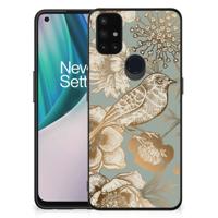 Bloemen Hoesje voor OnePlus Nord N10 5G Vintage Bird Flowers Bloemen Hoesje voor OnePlus Nord N10 5G Vintage Bird Flowers