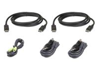 ATEN KVM Aansluitkabel [1x DisplayPort stekker, USB-A 2.0 stekker, Jackplug male 3,5 mm - 1x USB 2.0 bus B, Jackplug male 3,5 mm, DisplayPort stekker] 1.80 m - thumbnail