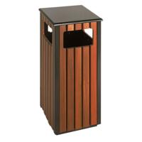 Afvalbak Vepa Bins voor buiten 36 liter zwart/houtlook