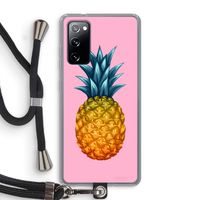 Grote ananas: Samsung Galaxy S20 FE / S20 FE 5G Transparant Hoesje met koord Grote ananas: Samsung Galaxy S20 FE / S20 FE 5G Transparant Hoesje met koord
