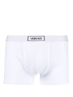 Versace boxer nervuré 90s Logo - Blanc