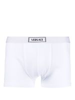 Versace boxer nervuré 90s Logo - Blanc - thumbnail