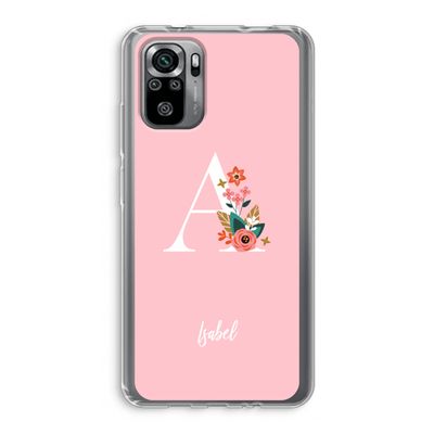 Pink Bouquet: Xiaomi Redmi Note 10S Transparant Hoesje