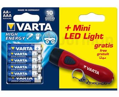 Varta Batt va lr6/lr03 4 aa + 4 aaa m/mini led light