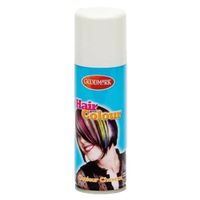 Carnaval verkleed haar verf/spray wit 125 ml - Verkleedhaarkleuring