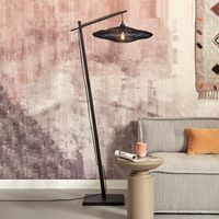 GOOD&MOJO Vloerlamp Zanzibar Bamboe en rotan, 176cm - thumbnail