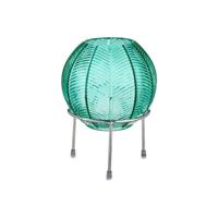 Vaas Gift Decor Blauw Zilverkleurig Zilver Metaal Glas Klot 14,5 x 19,5 x 14,5 cm