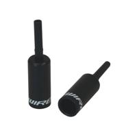 JAGWIRE End caps lined - 4mm shift - alloy (50pcs) - black