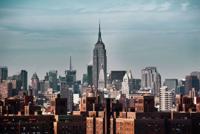 Glasschilderij skyline New York