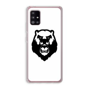Angry Bear (white): Samsung Galaxy A51 5G Transparant Hoesje