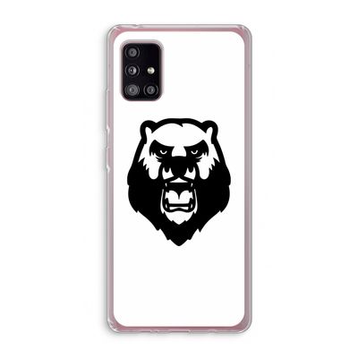Angry Bear (white): Samsung Galaxy A51 5G Transparant Hoesje