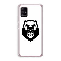 Angry Bear (white): Samsung Galaxy A51 5G Transparant Hoesje Angry Bear (white): Samsung Galaxy A51 5G Transparant Hoesje