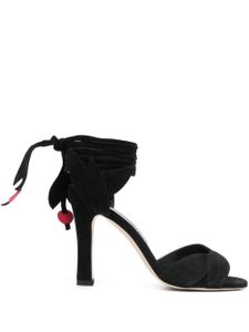 Manolo Blahnik sandales Ossie 100 mm à bout ouvert - Noir