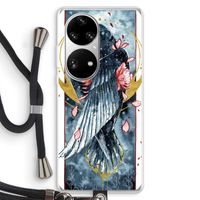 Golden Raven: Huawei P50 Pro Transparant Hoesje met koord