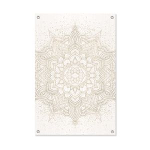 Tuinposter Sparkling mandala pattern gold 60x90cm